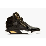 Versace – black leather high-tops